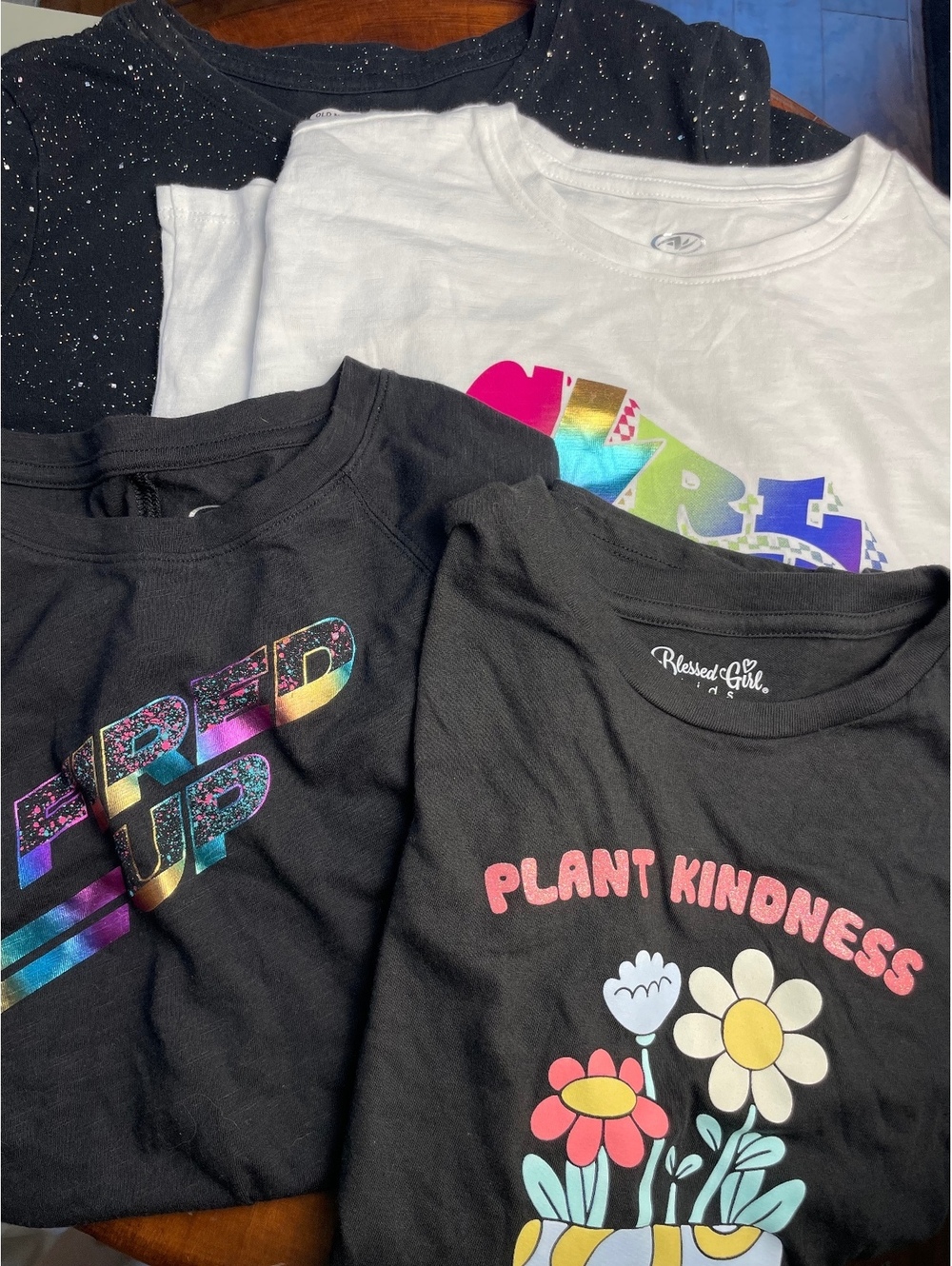 Girls Graphic T-Shirt Bundle Lot of 4 Sizes 10-14